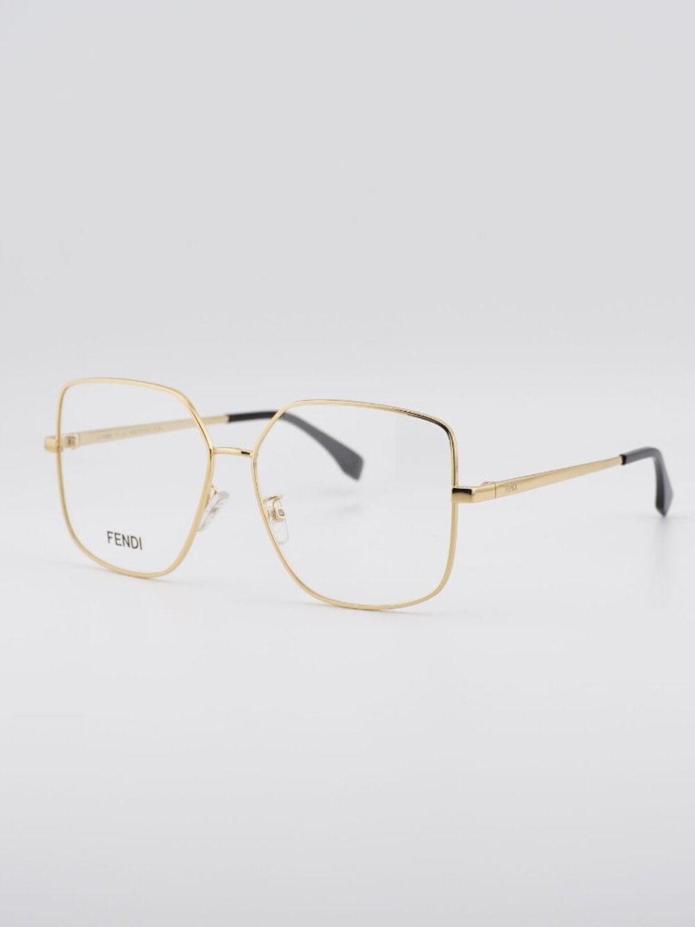 Fendi FE50009U 034 Eyeglasses Gold 57mm Square Frame